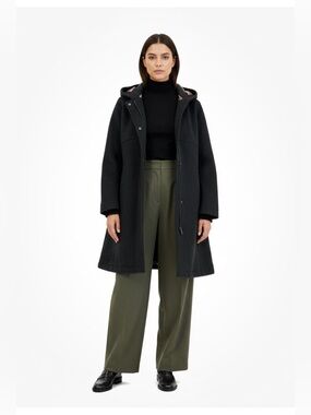 Pendleton Wool Walker Hooded Coat Women's XL Charcoal Water Repellent NWT